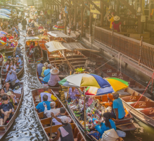 Damnoen saduak floating market, Thaïland