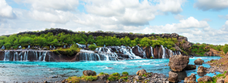 Barnafoss waterfalls