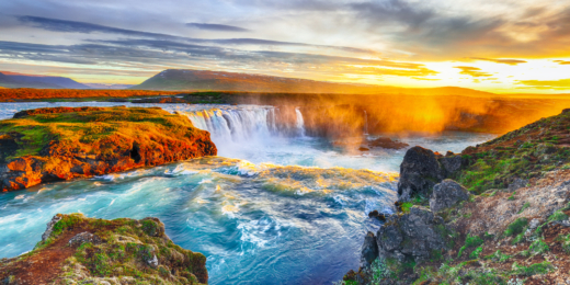 Godafoss waterfall.