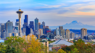 Space Needle and Seattle