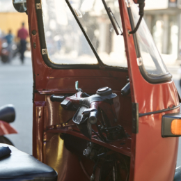 Red tuk tuk