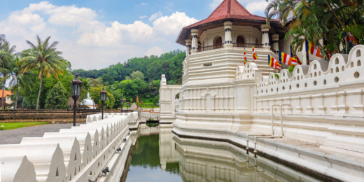 Temple of the tooth in Kandy, Sri Lanka