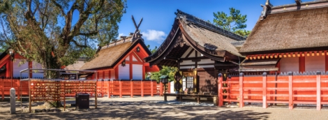 Sumiyoshi Taisha shrine panorama Osaka