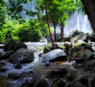 A waterfall in the Phnom Kulen national park